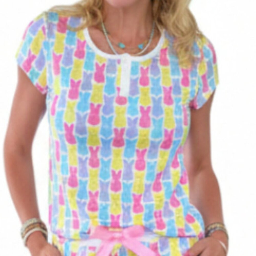 NWOT Jordann Jammies Bunny Print Pajama Set L | Super Soft Lounge Sleepwear - Picture 13 of 14